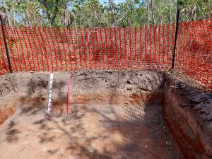 Soil pit for soil structure analysis and sampling in a field study (provided by Birhanu Iticha Ayanssa)