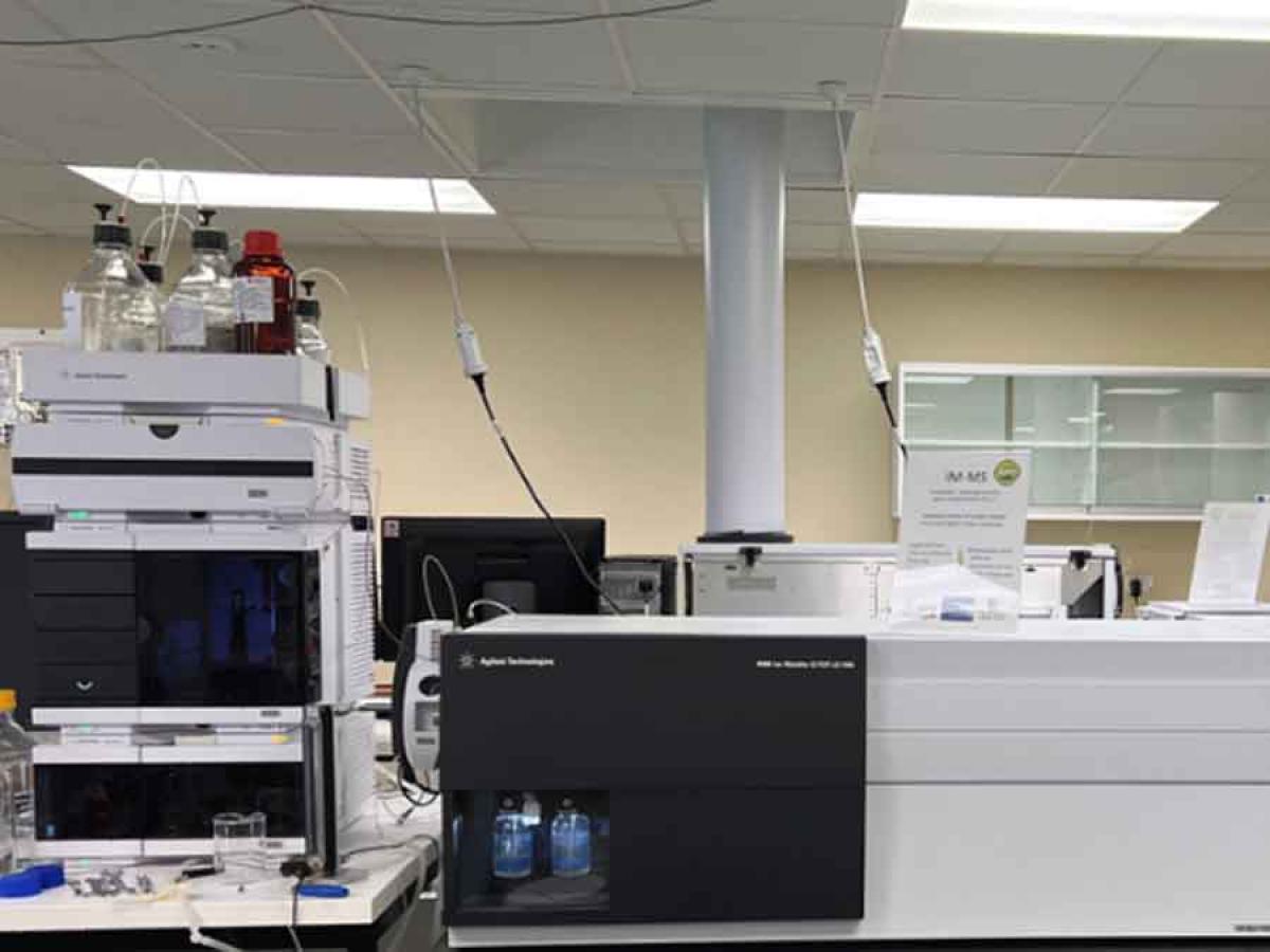 Agilent high performance liquid chromatography-ion mobility -time of flight mass spectrometry (HPLC-Ion Mobility QTOF-MS)