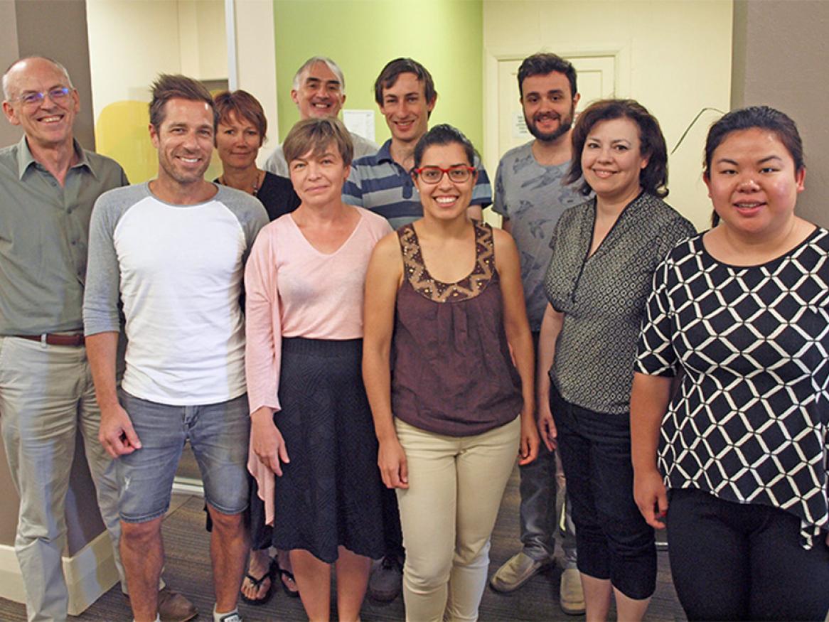 Members of the SAGI South team include (front from left): Richard Jarrett, Julian Taylor, Olena Kravchuk, Sabela Munoz Santa, Helena Oakey, Wendy Li (rear from left): Bev Gogel, Andy Timmins, Sam Rogers, Chris De Ieso. Absent: Sharon Nielsen, Lachlan Mitchell and Peter Kasprzak.