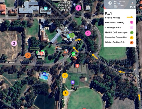 Arial map of Roseworthy Campus