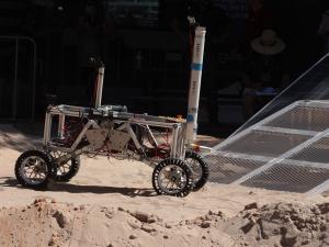 2022 Australian Rover Challenge: University of Technology Sydney descent down ramp 
