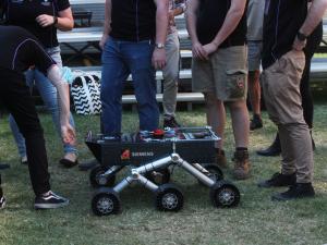 2022 Australian Rover Challenge: University of Queensland team and rover prior to task start