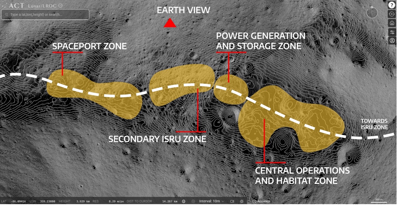 Zoning plan for Australian Lunar Village