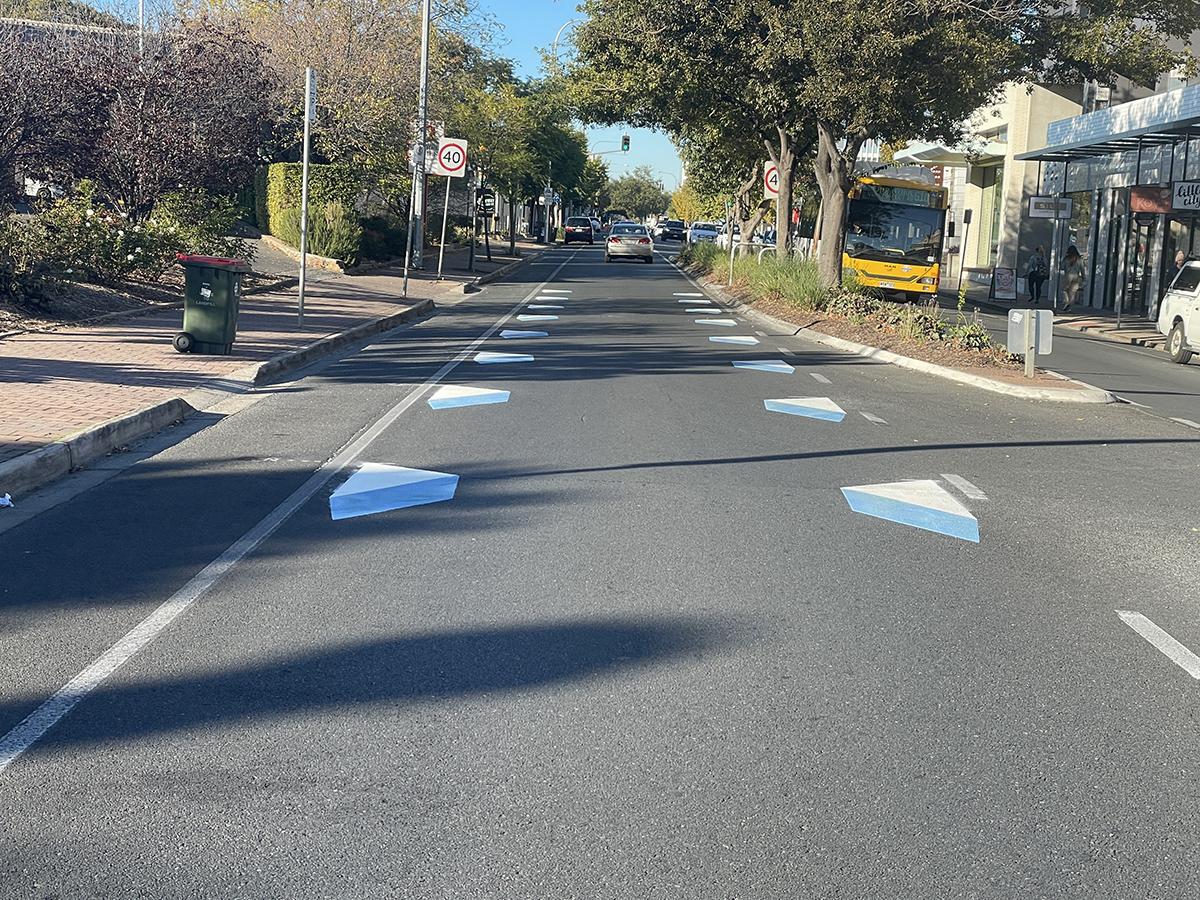 3D lane marking trial location on Prospect Road