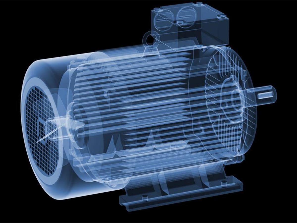 3D drawing of an engine