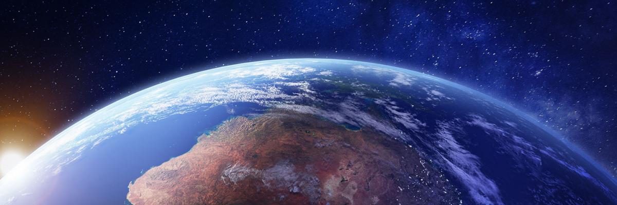 Australia from space at night