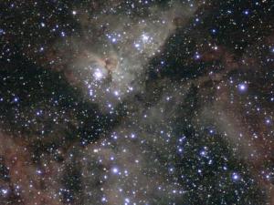 eta Carinae nebula, Skywatcher 62ED, 30x4-second frames, uncooled ZWO ASI178MC.