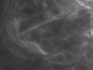 Region of Sharpless 2-51. Continuum-subtracted H-alpha. Skywatcher ED62 at f/5.6, Antlia 3nm H-alpha filter, ZWO ASI2600MM-Pro camera. 240 minutes.