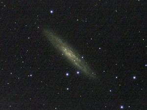 Spiral galaxy NGC 253, Skywatcher ED62 at f/5.6, 40x6-second stack, uncooled ZWO ASI178MC.
