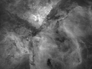 eta Carinae nebula (cropped), Skywatcher 62ED at f/5.6, Antlia 3nm H-alpha filter, ZWO ASI6200MM-Pro camera
