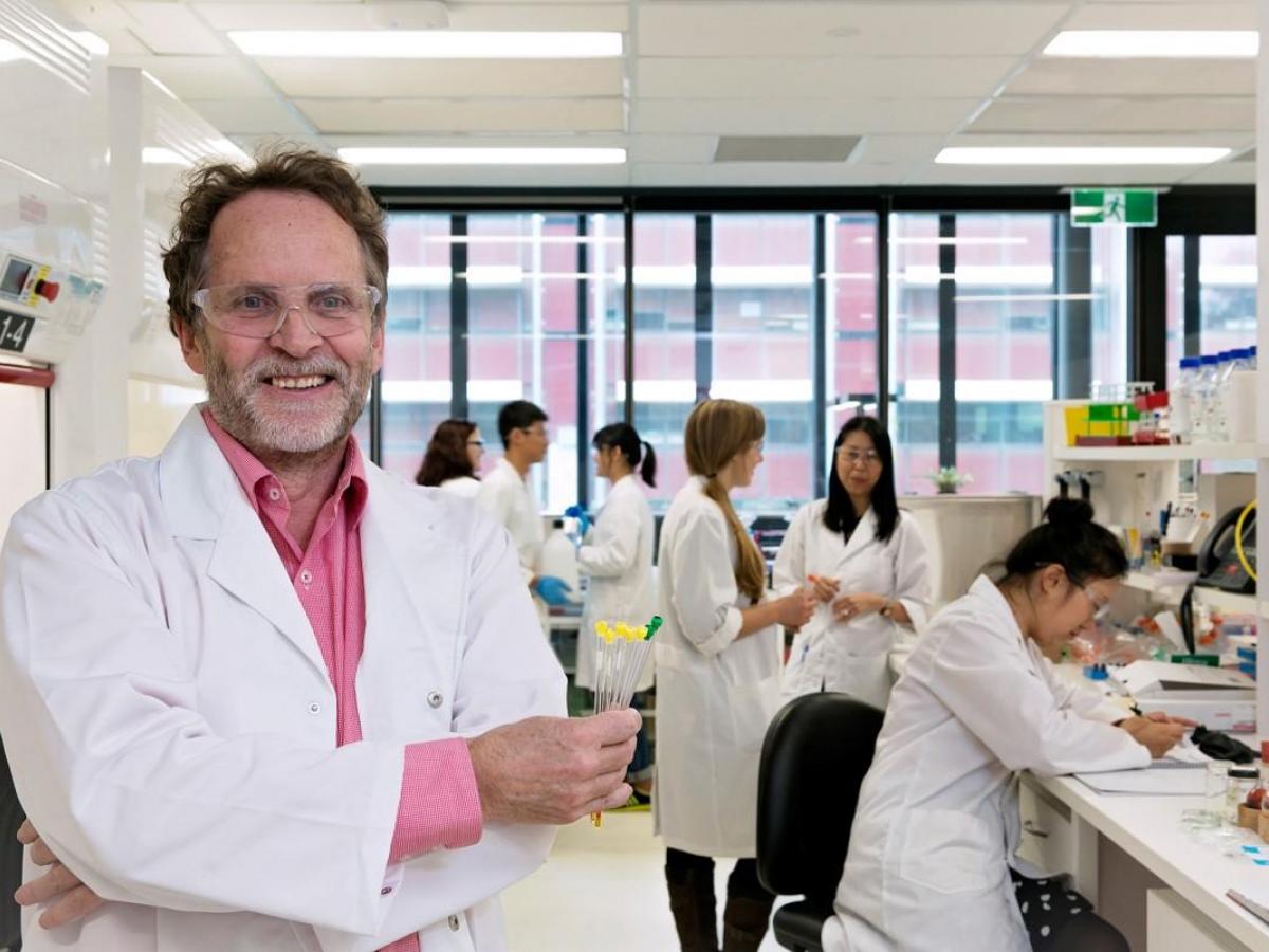 Andrew Abell in a lab