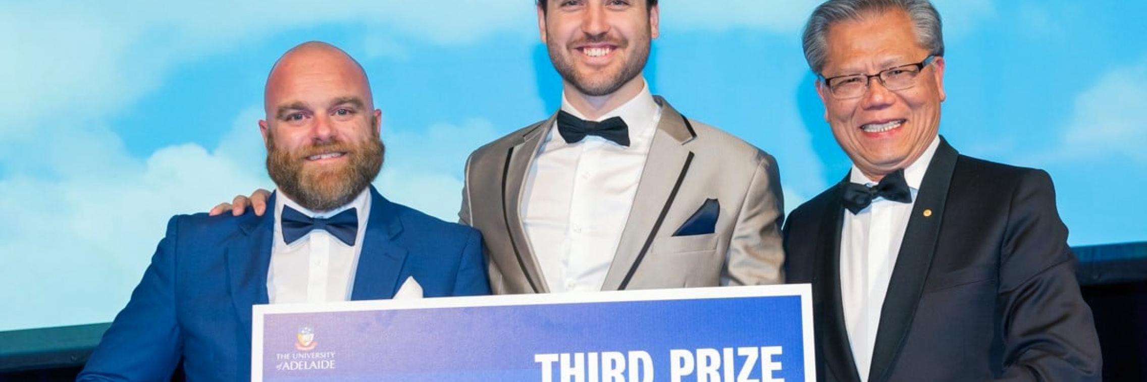 Ben McGorm, Alex Clare and the Governor of South Australia, His Excellency The Honourable Hieu Van Le (AO, AC).