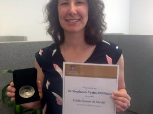 The Edith Dornwell Medal for Early Career Research Excellence - Dr Stephanie Watts-Williams