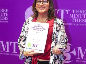 Jessica with her certificate