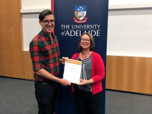 Dr Dominic McAfee from the School of Biological Sciences was also recognised in the Daniel Walker category with an Order of Merit.