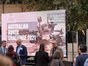 ARC signage and mingling