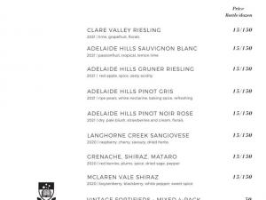 University of Adelaide White Label Wines 2021