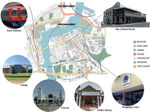 image of a map with different photos