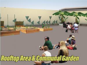 rooftop area and communal garden