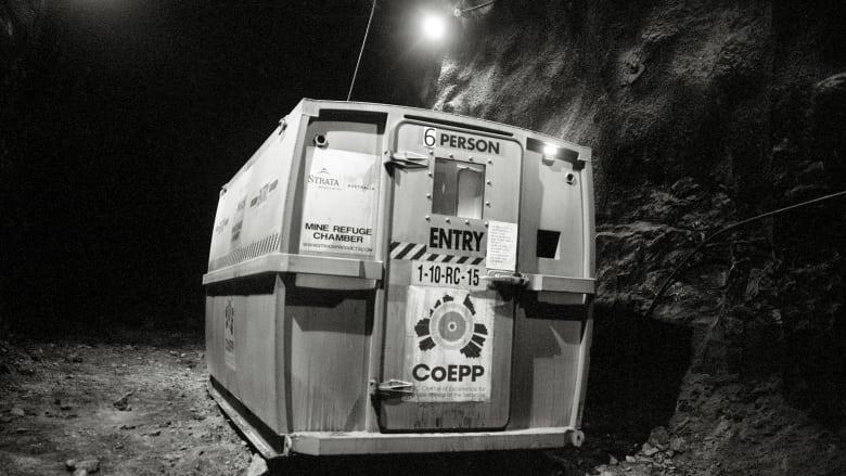 A temporary laboratory installed in the Stawell gold mine.