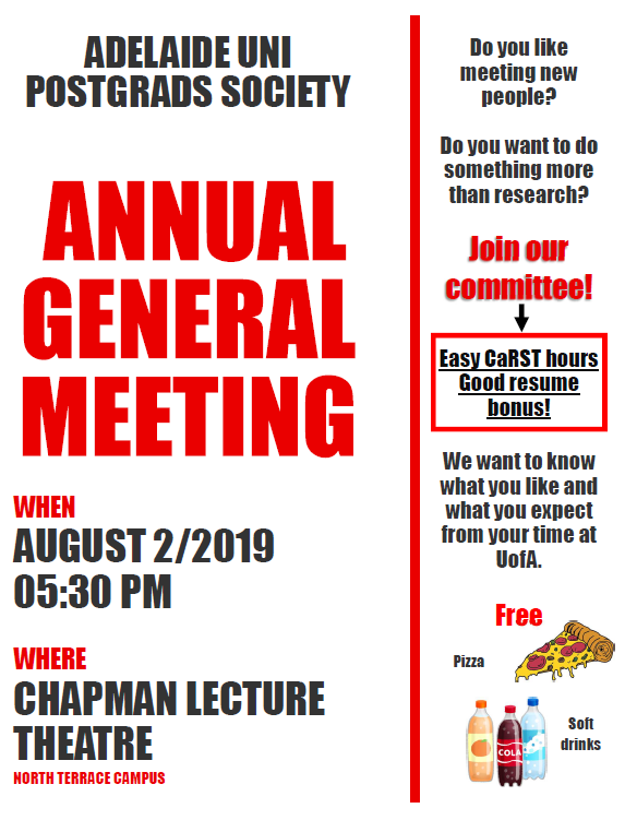 Postgraduate Society AGM Poster