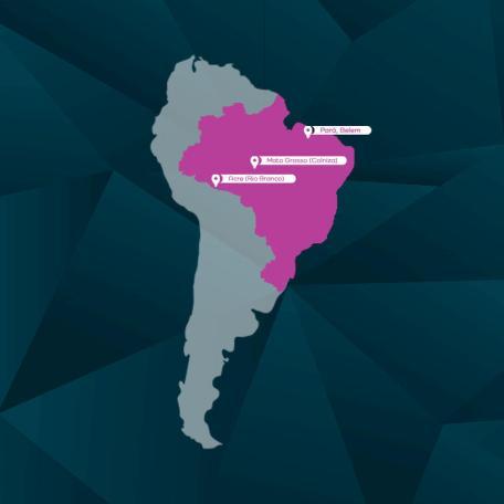 Locations where Nature’s Barcode timber verification and transparency system being applied in Brazil by DoubleHelix