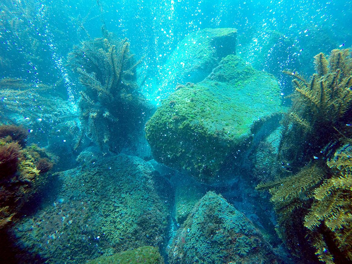 Underwater volcanic seeps where Professor Ivan Nagelkerken's study took place