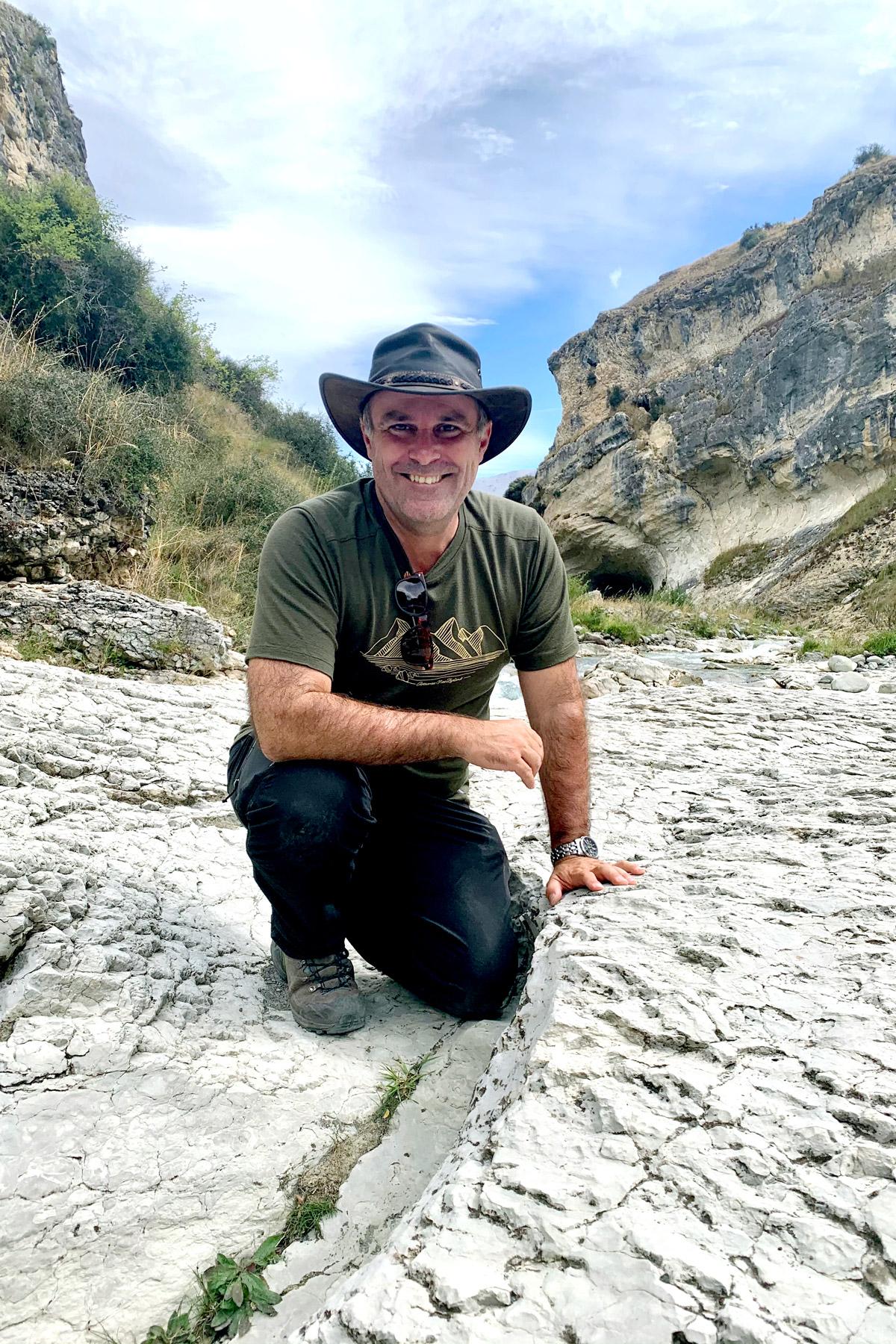 Alan Collins researcher photo Cave Creek NZ