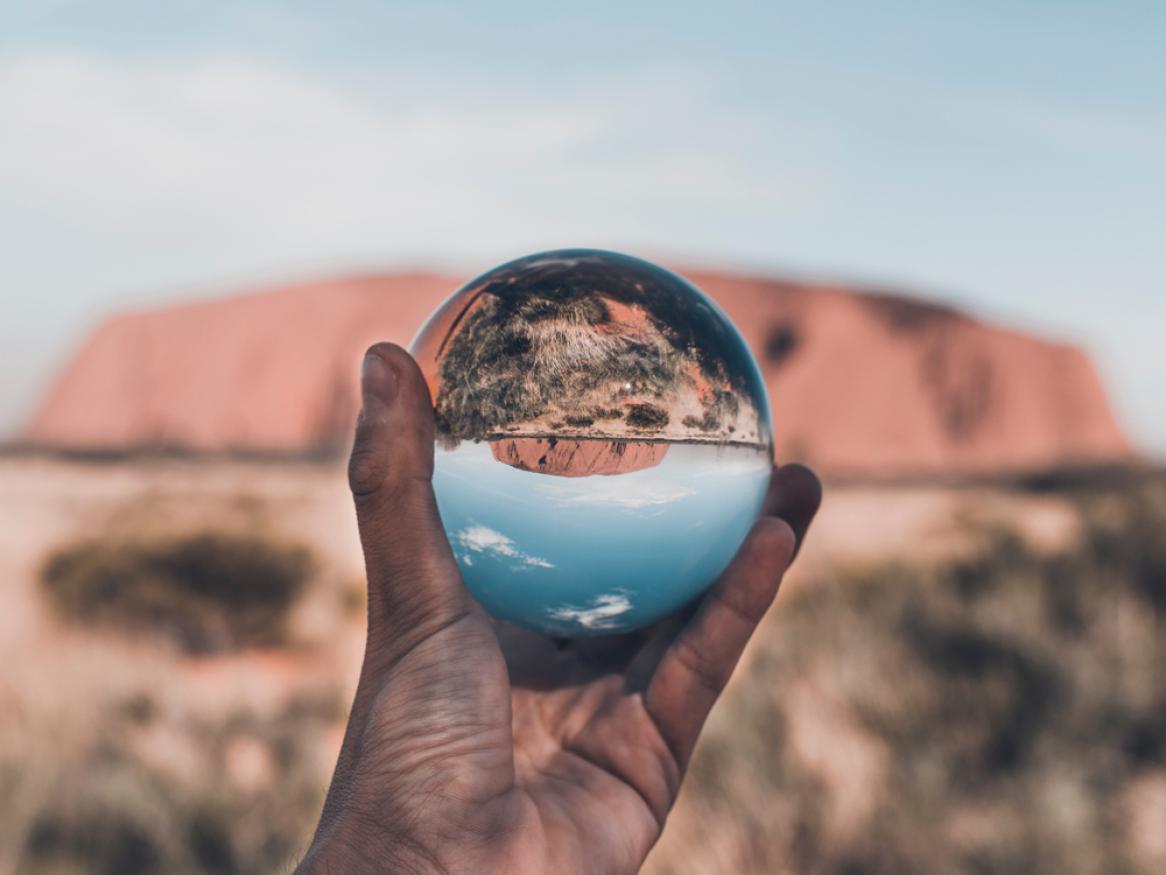 Uluru with glass ball - Aboriginal and Torres Strait Islander resources