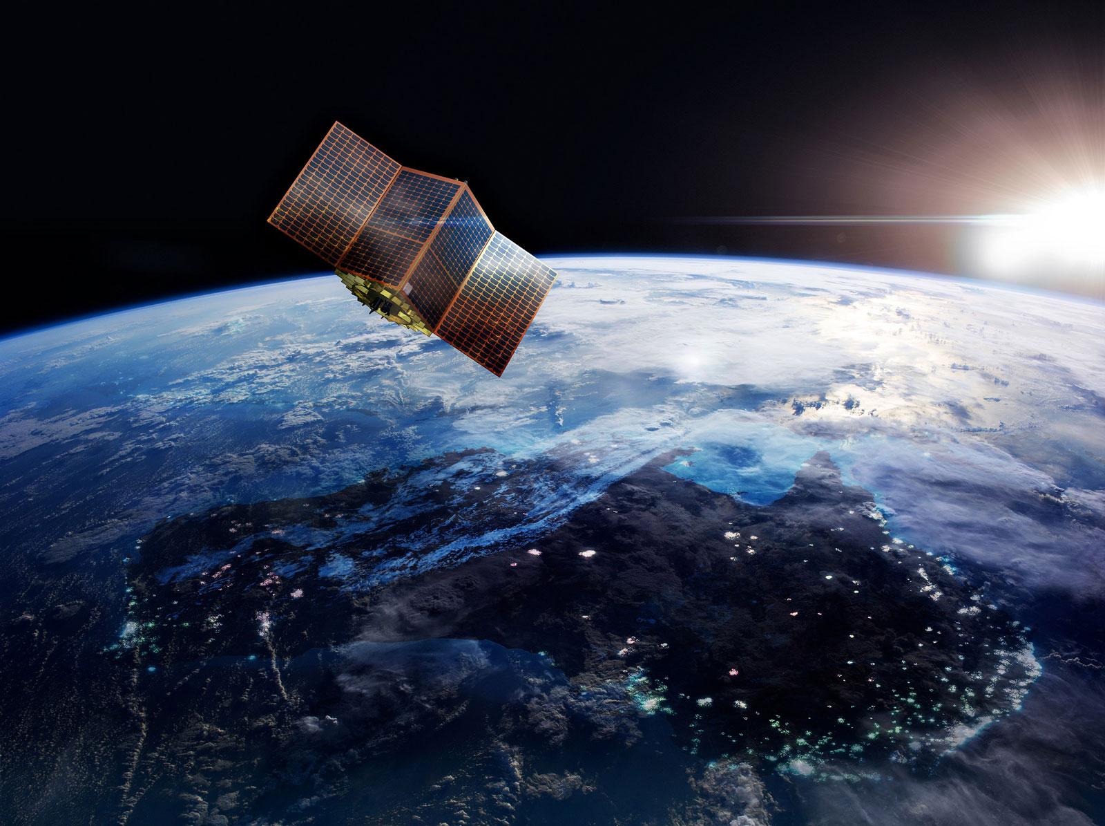 The SITAEL Platino spacecraft over Australia. SITAEL