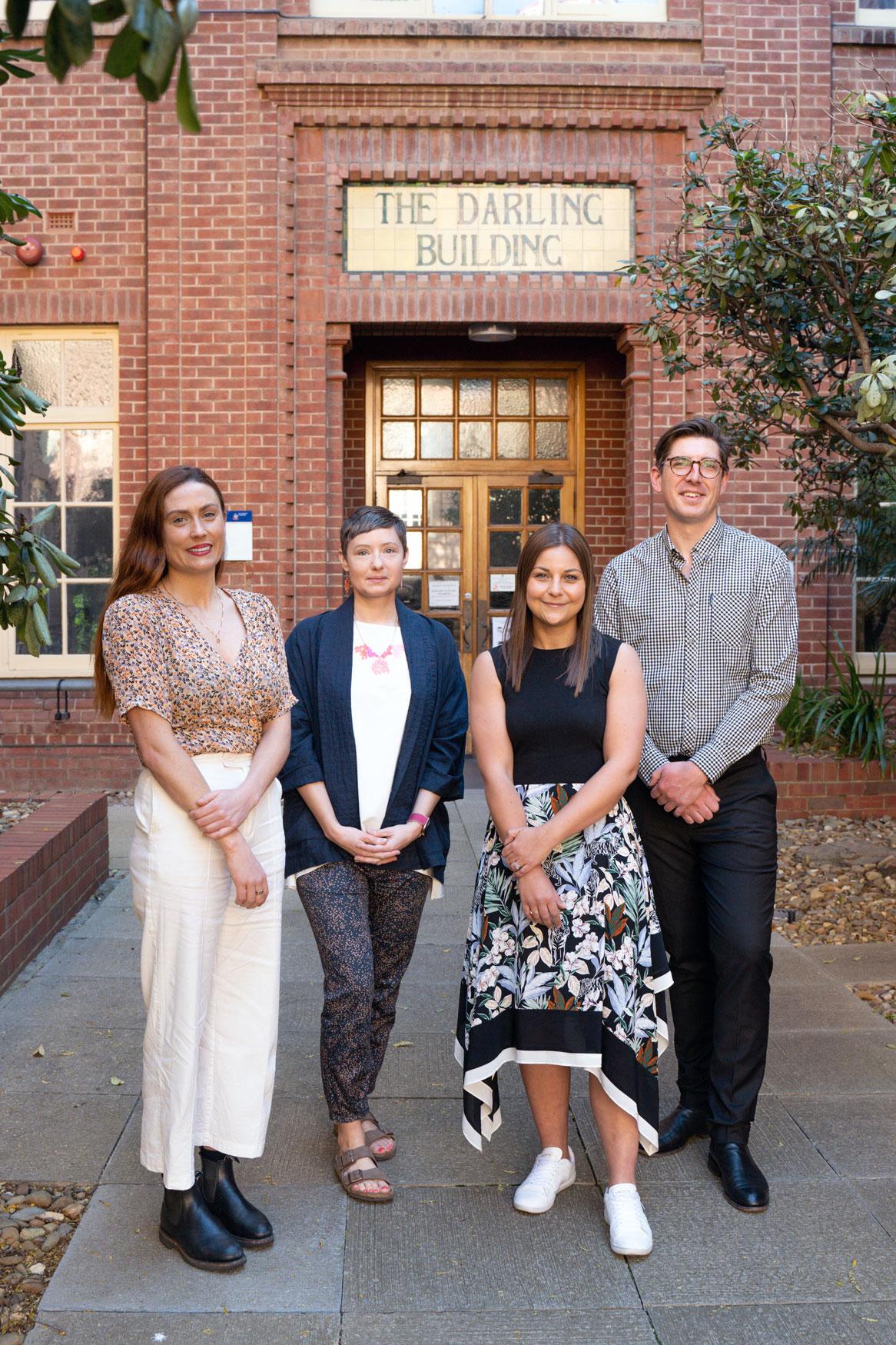 SA Tall Poppy Award winners from the University of Adelaide. L to R Dr Hannah Wardill, Dr Alice Jones, Dr Catia Malvaso and Dr Dominic McAfee.