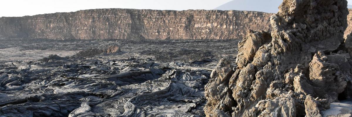 The rocky surface of Etra Ale in Ethopia is the result of recently set lava. author provided/ Alan Colllins, Author provided (No reuse)