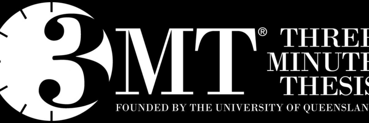 3MT - picture says Three Minute Thesis, Founded by the University of Queensland
