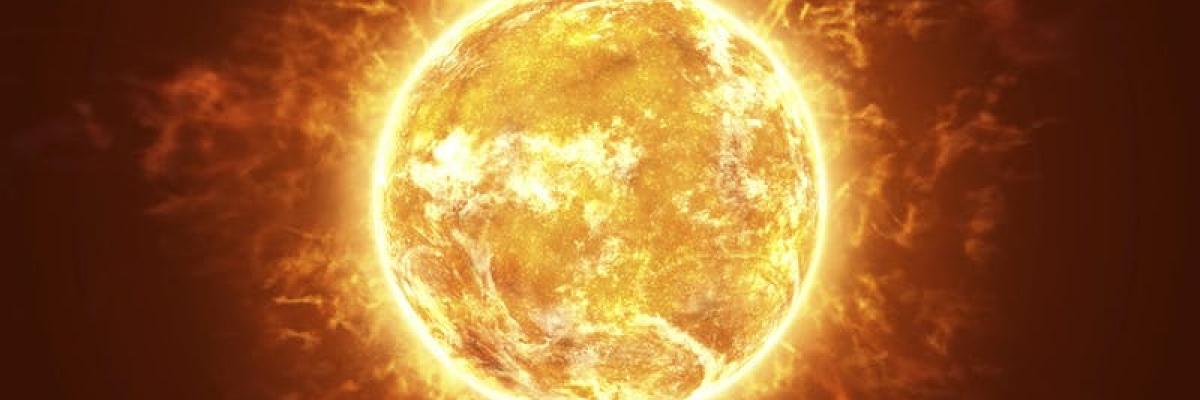 Picture of a sun flaring