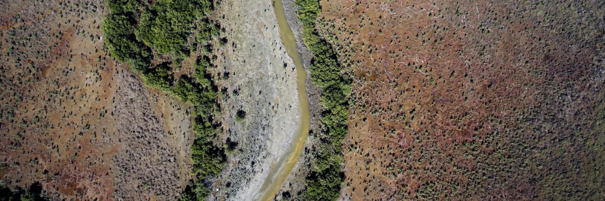 Imagery shot from a drone by the Unmanned Research Aircraft Facility