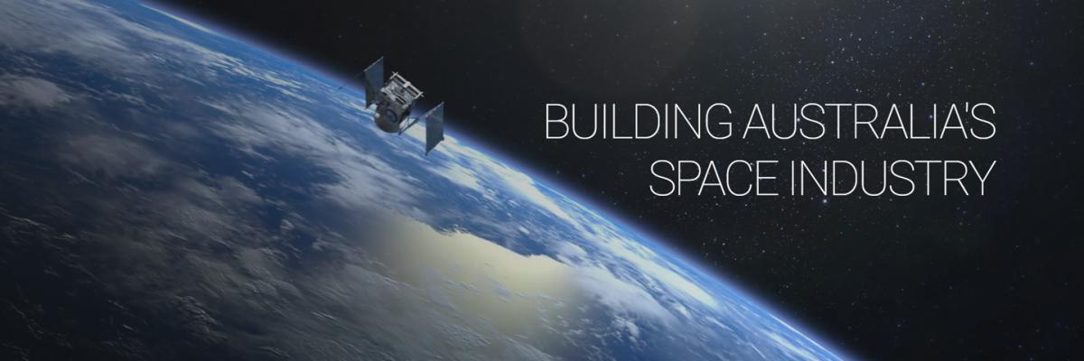 SmartSAt: states Building Australia's Space Industry with a picture of the earth