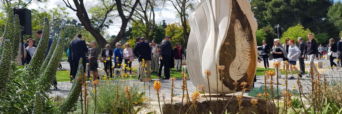 Spriggina floundersi sculpture