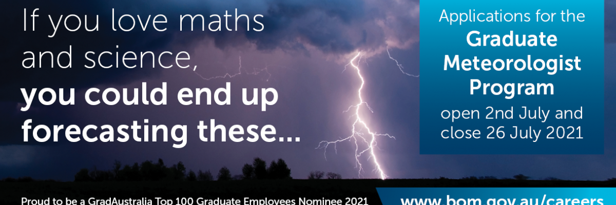 If you love maths and science, you could end up forecasting these [image of lightening]