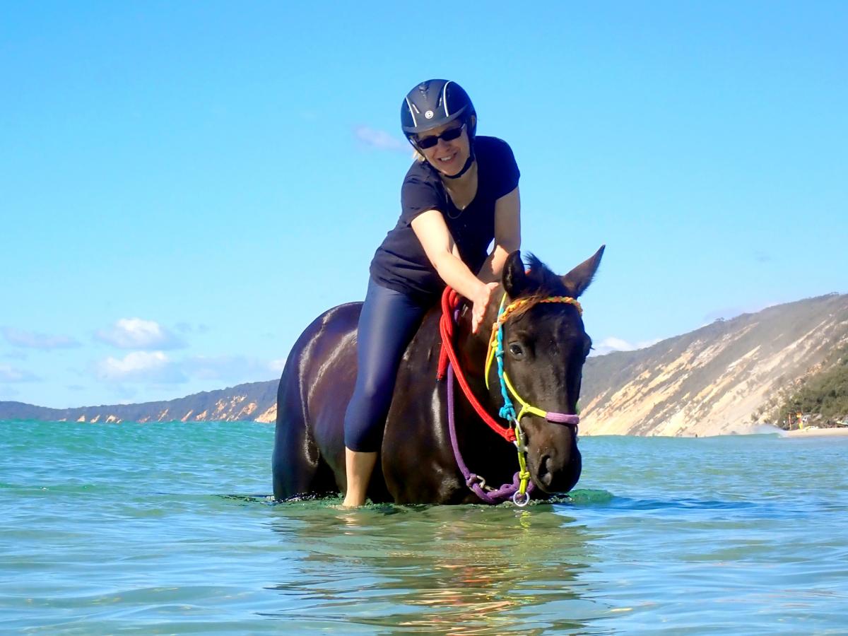 Sam Franklin on a horse