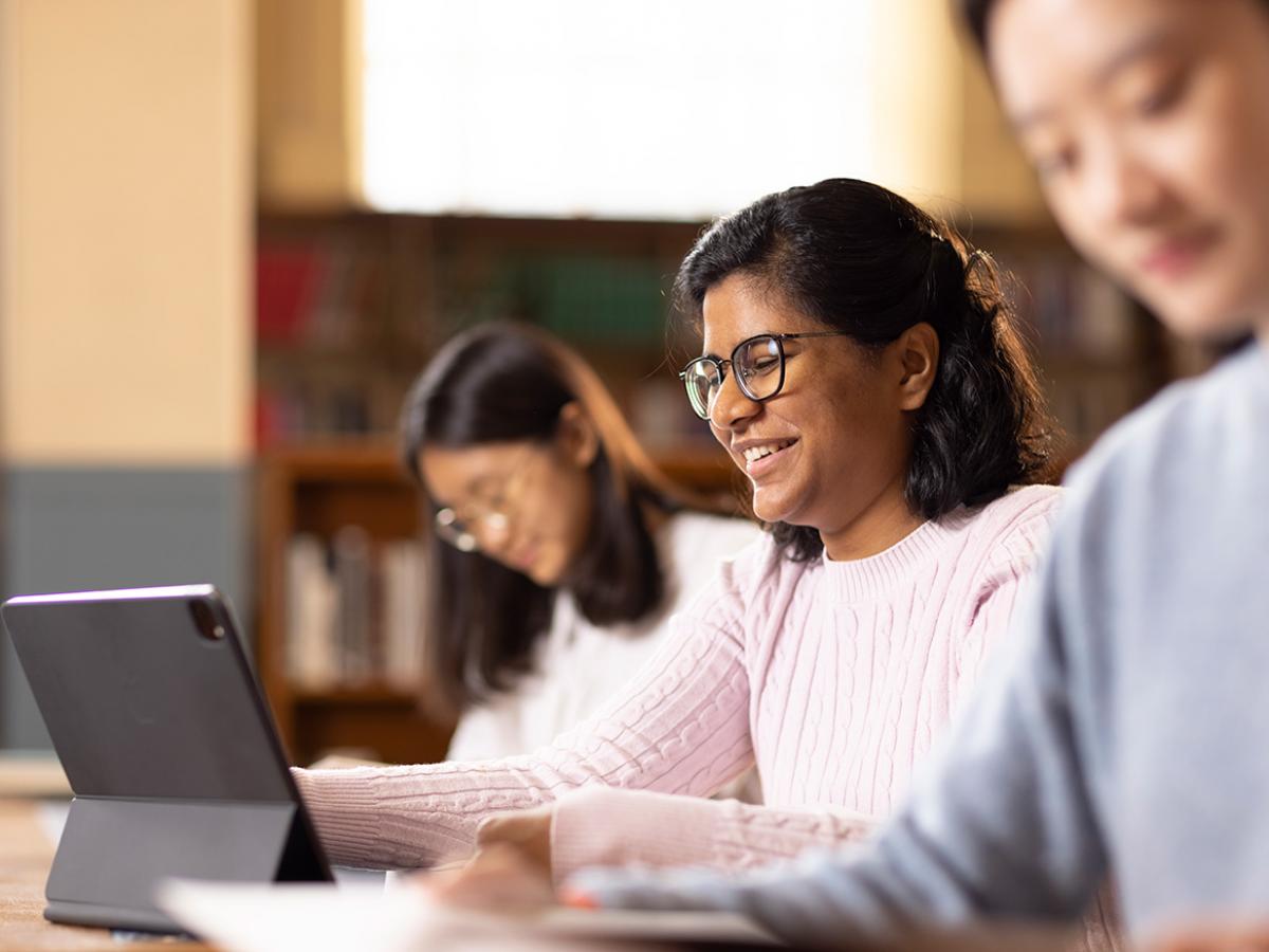 students studying