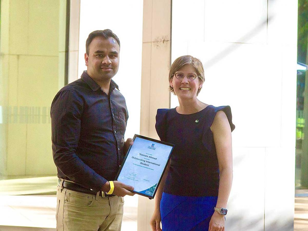 Hussain Ahmad recognised as university-wide Outstanding International Student 