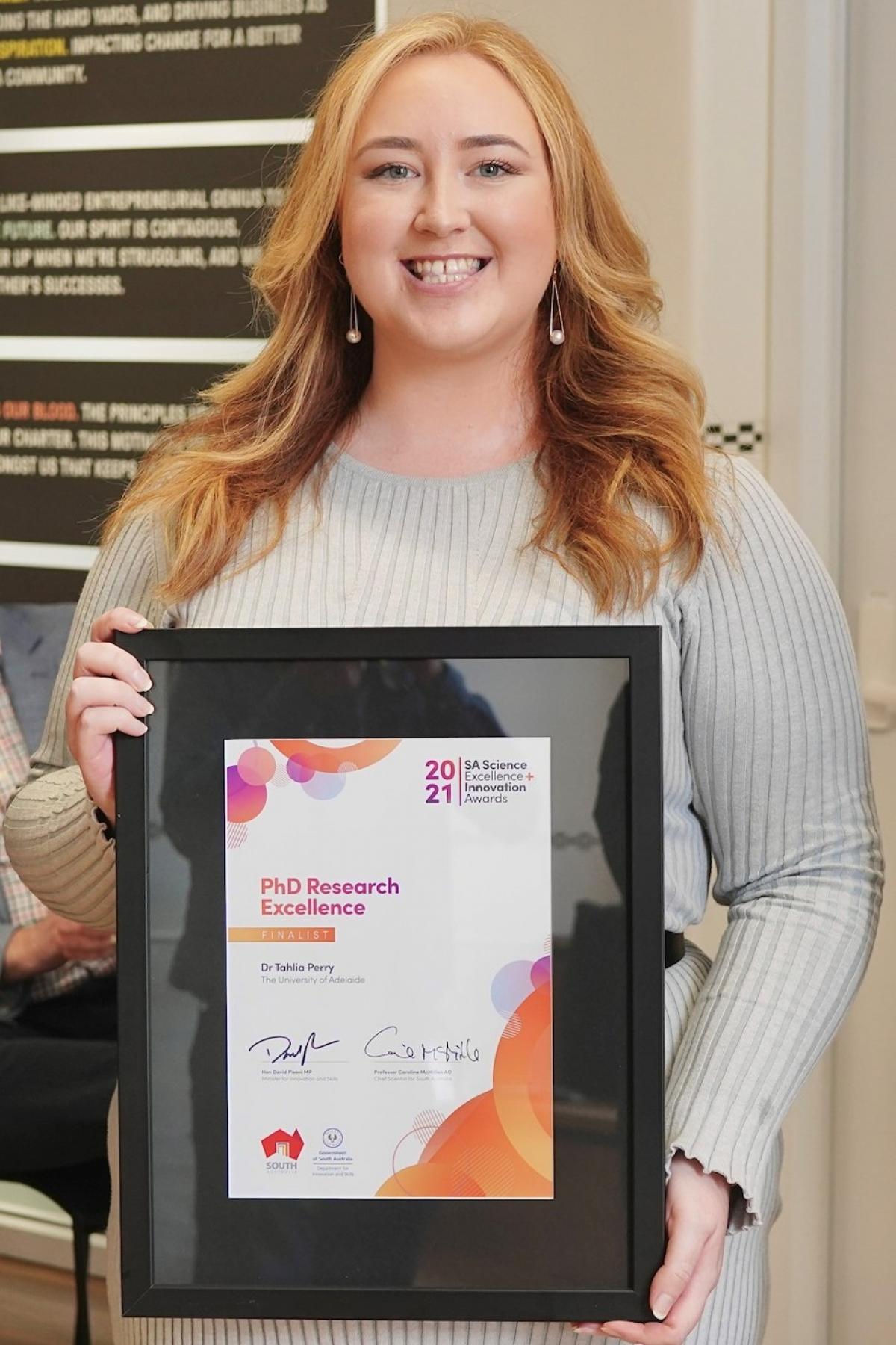 Tahlia Perry SA Science Awards