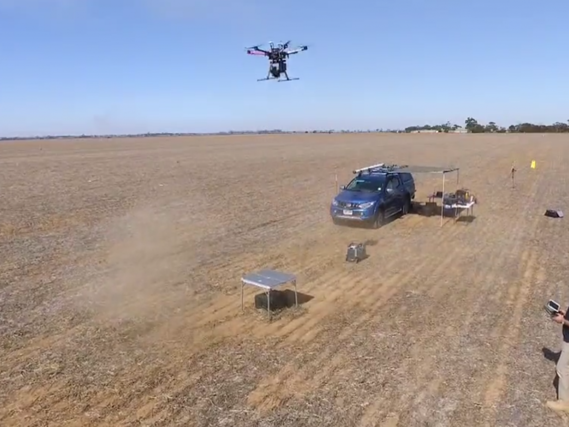 drone over crops