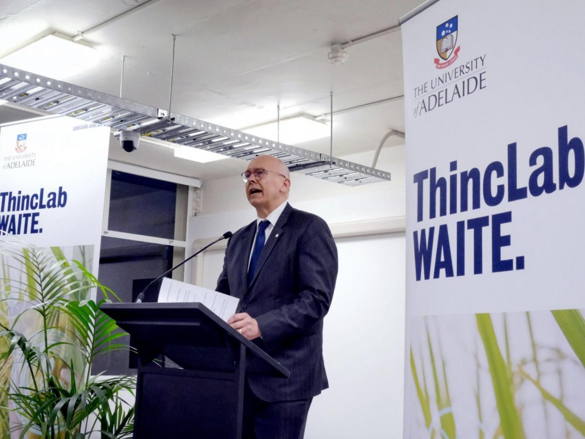 Hon David Pisoni at the launch of ThincLab Waite