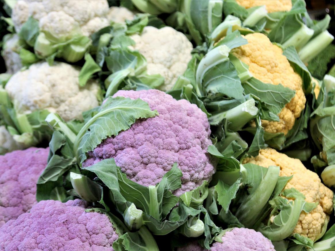 Cauliflower coloured by Reinhard Thrainer from Pixabay 