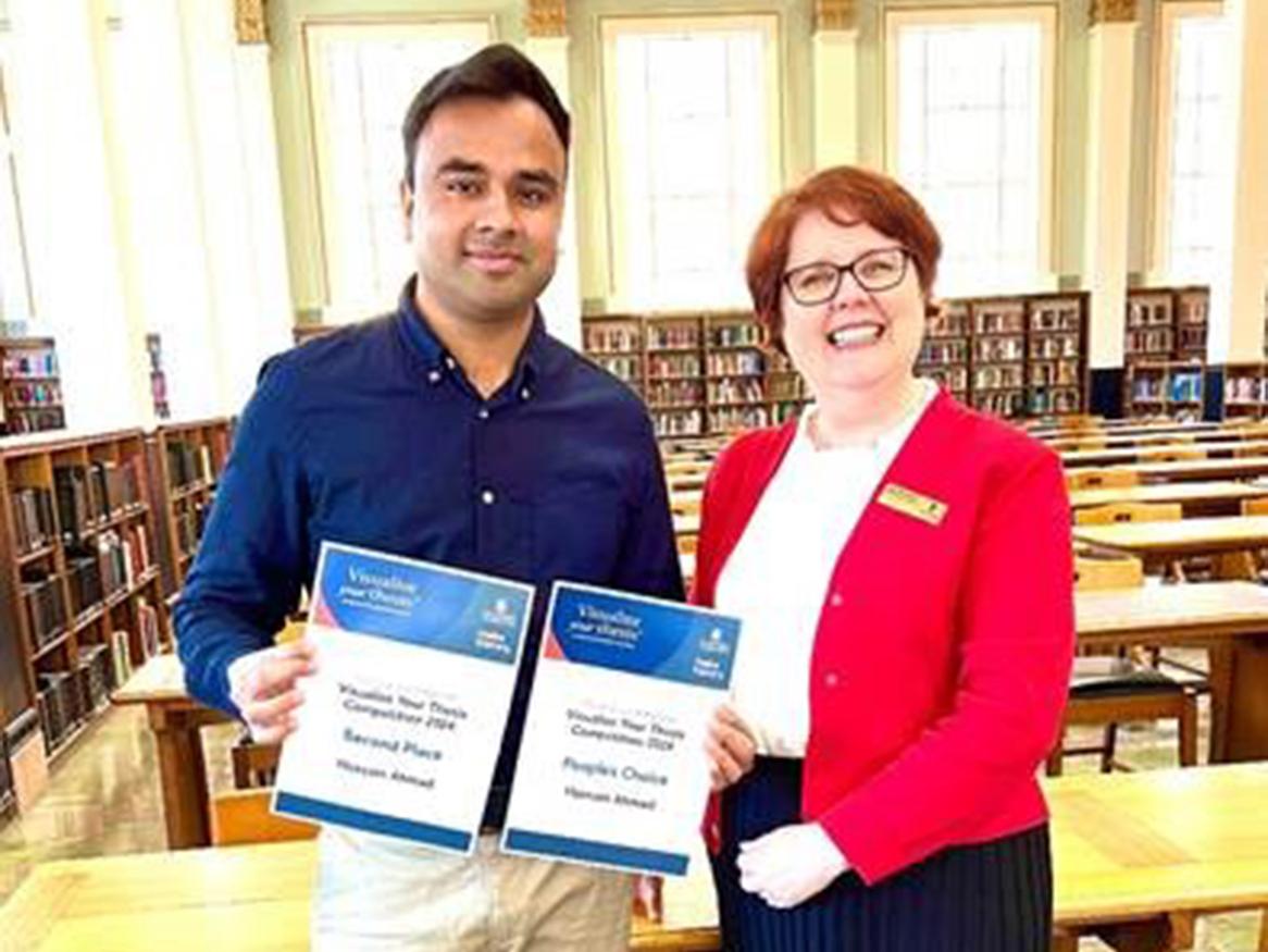 Hussain Ahmad winning two awards