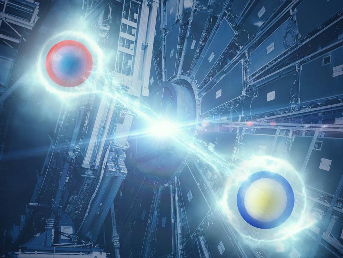 Artistic visualisation of quantum entanglement in top-quarks. Image copyright CERN